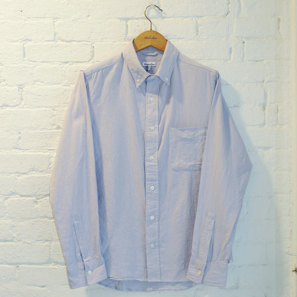 Steven Alan The Collegiate Shirt Gray Dry Weave