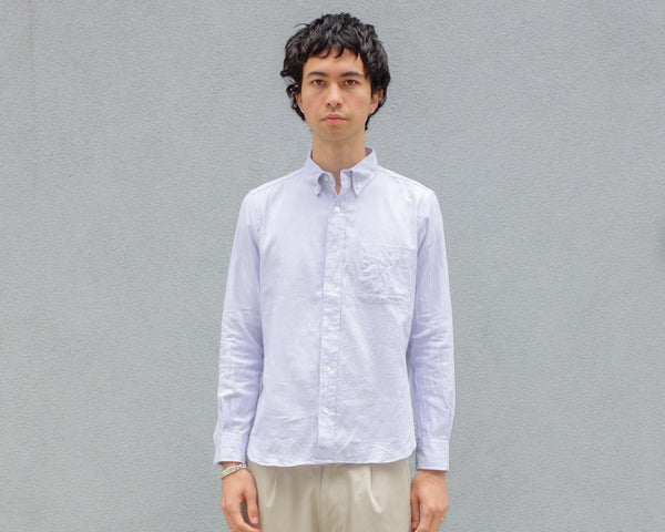 steven alan The Collegiate Shirt Gray Dry Weave