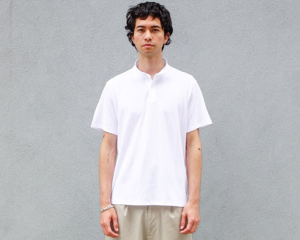 steven alan The Cropped Collar Polo White