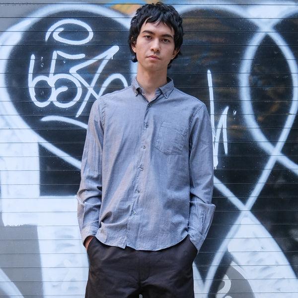 Steven Alan The Single Needle Shirt Graphite Twill