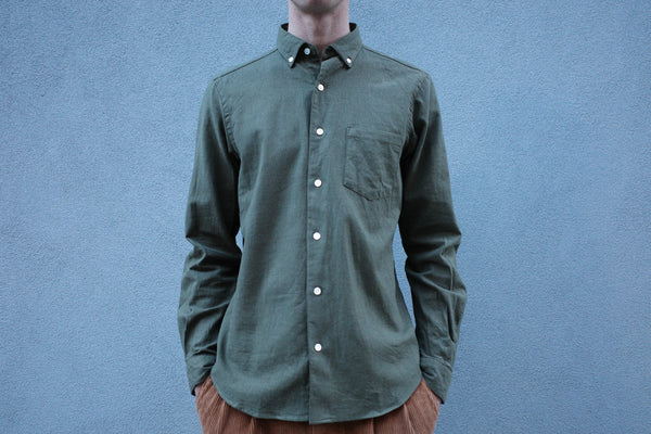Steven Alan The Single Needle Shirt Military Green