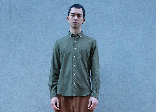 steven alan The Single Needle Shirt Military Green