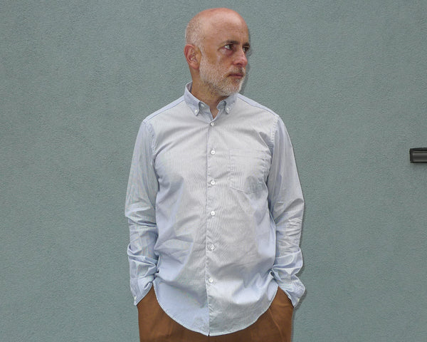 steven alan The Single Needle Shirt Pencil Stripe