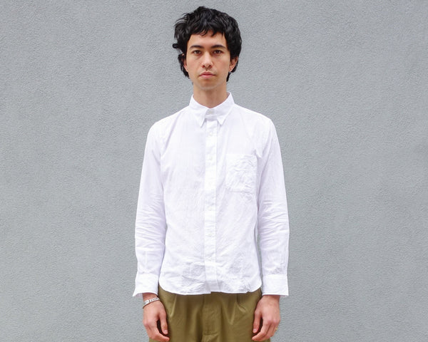 steven alan The Tab Collar Shirt White Dry Weave