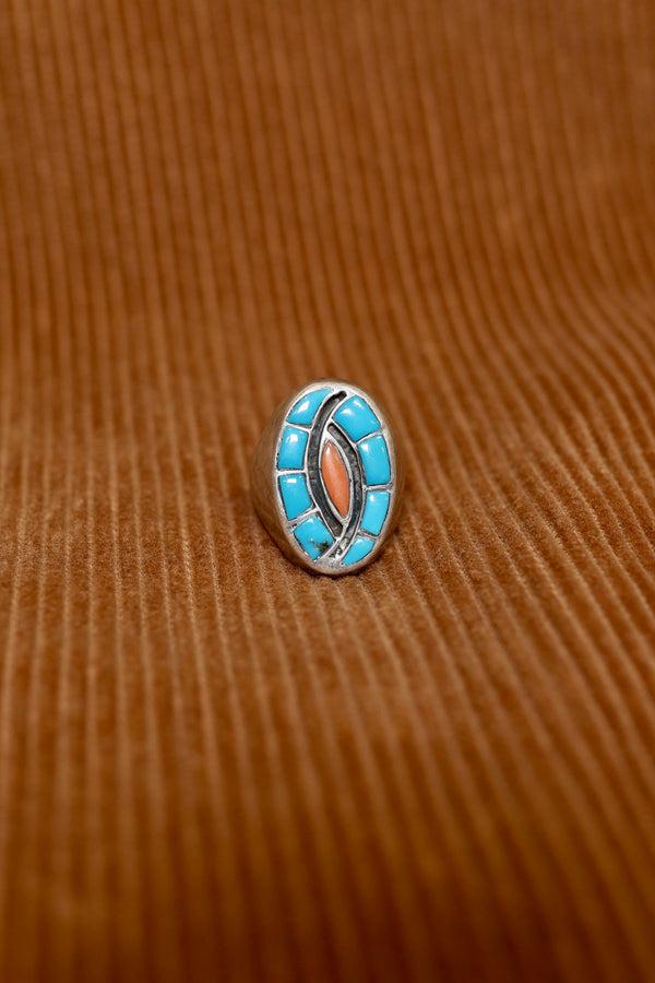 Steven Alan Turquoise And Coral Ring