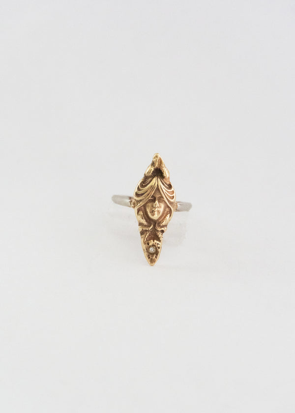steven alan Vintage Face Ring 14K