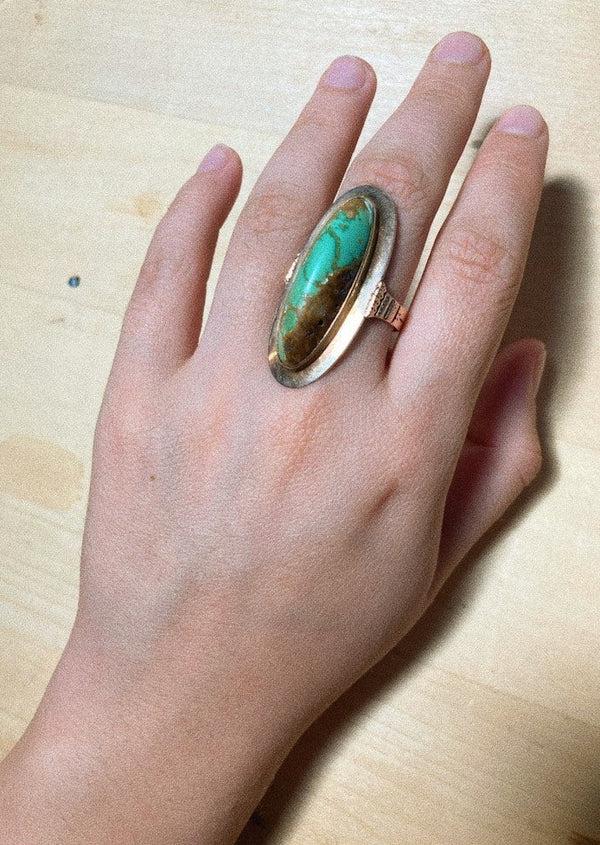 Steven Alan Vintage Ring With Matrix Turquoise