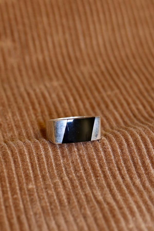 Steven Alan Vintage Sterling Silver Ring With Onyx