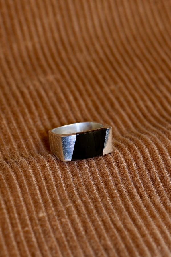 Steven Alan Vintage Sterling Silver Ring With Onyx
