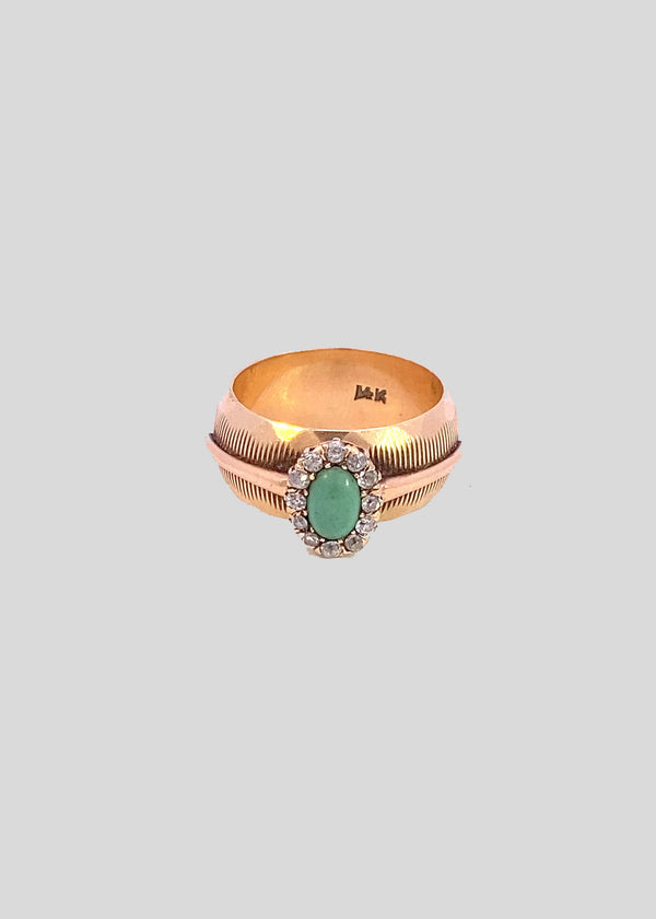 steven alan Vintage Turquoise and Diamond Ring