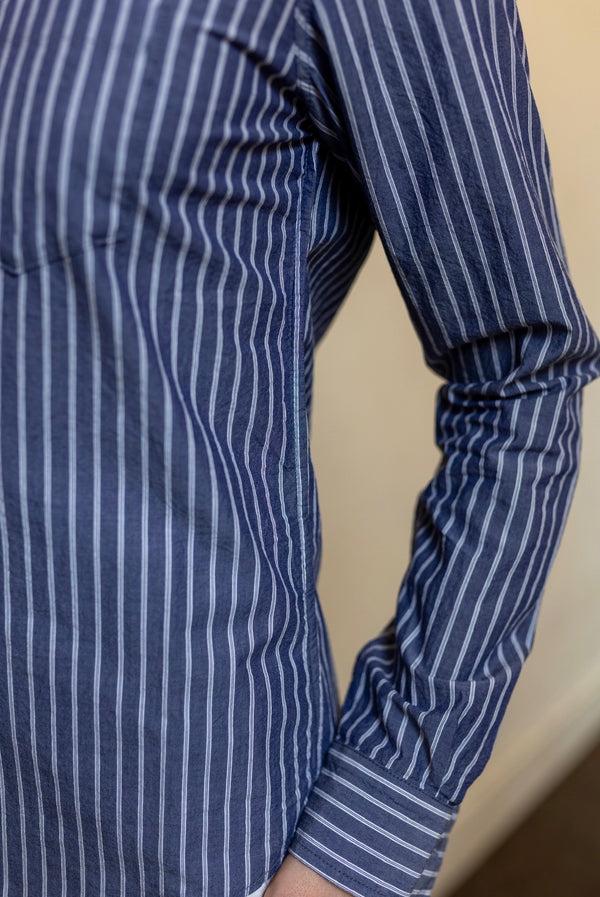 Steven Alan Women's Reverse Seam Deep Blue Stripe