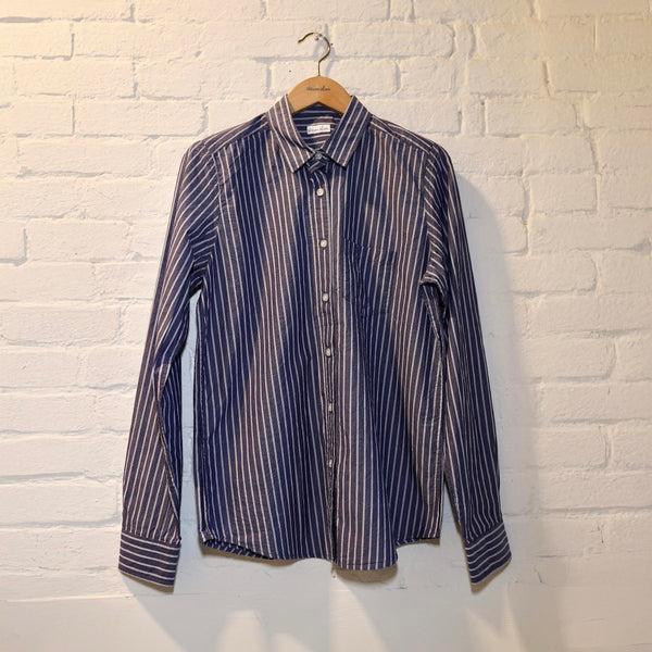 Steven Alan Women's Reverse Seam Deep Blue Stripe