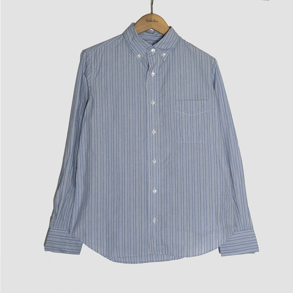 steven alan The Collegiate Shirt Irregular Blue Stripe