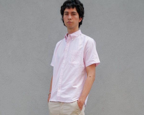 steven alan The Collegiate Short Sleeve Shirt Northern Pink