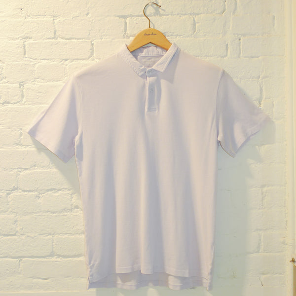 Steven Alan The Cropped Collar Polo Ultra Pale Lavender