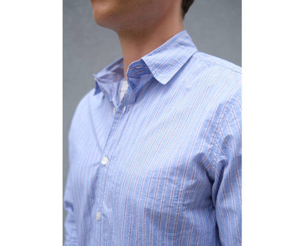 Steven Alan The Reverse Seam Shirt Blue/Navy/White Stripe