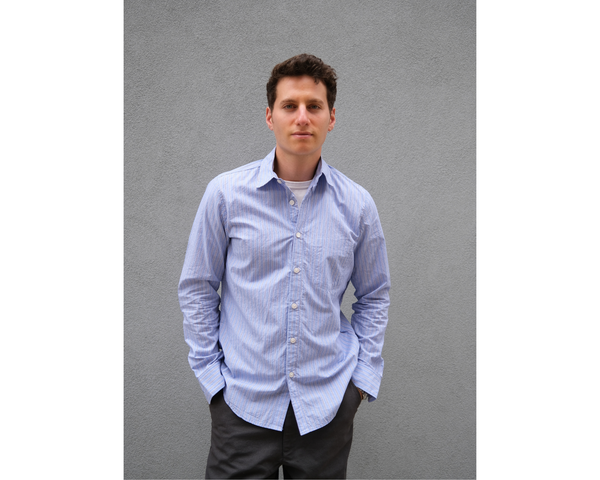 steven alan The Reverse Seam shirt Blue/Navy/White Stripe