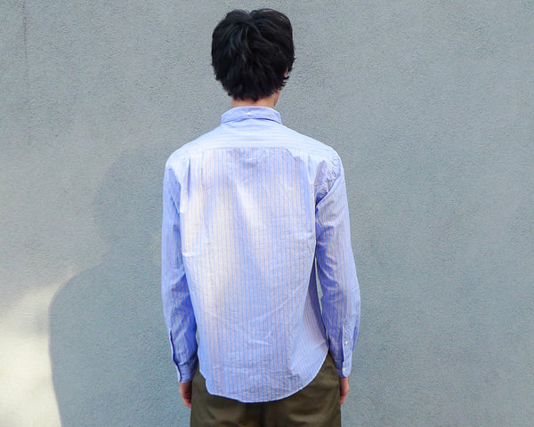 Steven Alan The Single Needle Shirt Blue/Navy/White Stripe