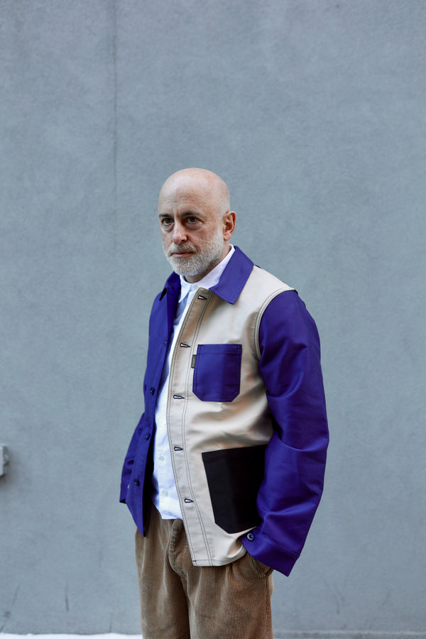 Steven Alan Veste De Travail Moleskine White And Blue
