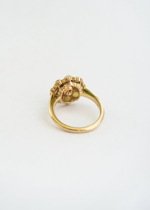 Steven Alan Vintage Cat's Eye Chrysoberyl Cluster Ring