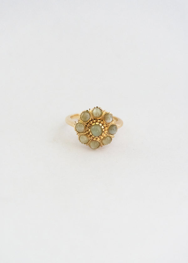 steven alan Vintage Cat's Eye Chrysoberyl Cluster Ring