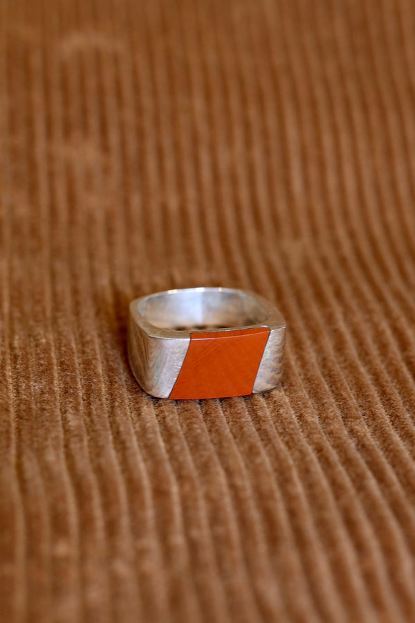 Steven Alan Vintage Sterling Silver Ring With Red Jasper