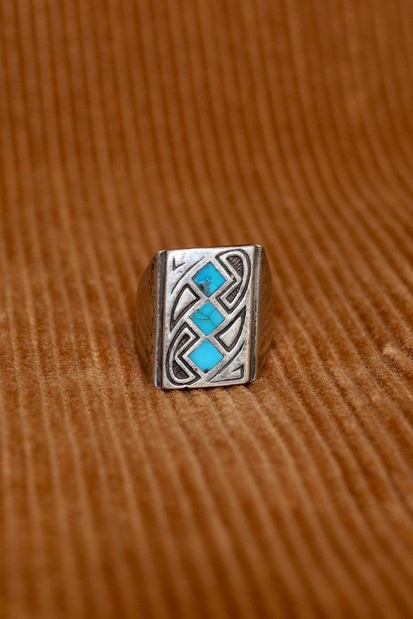 steven alan Vintage sterling silver ring with turquoise
