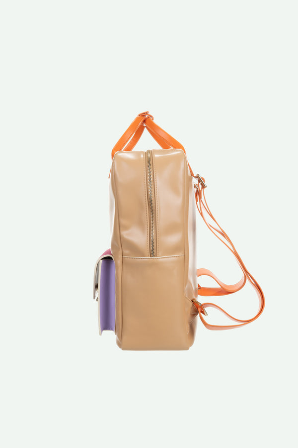 Sticky Lemon Backpack | Il Sole | Coloré | Affogato Beige + Sunset Lilac + Positano Purple