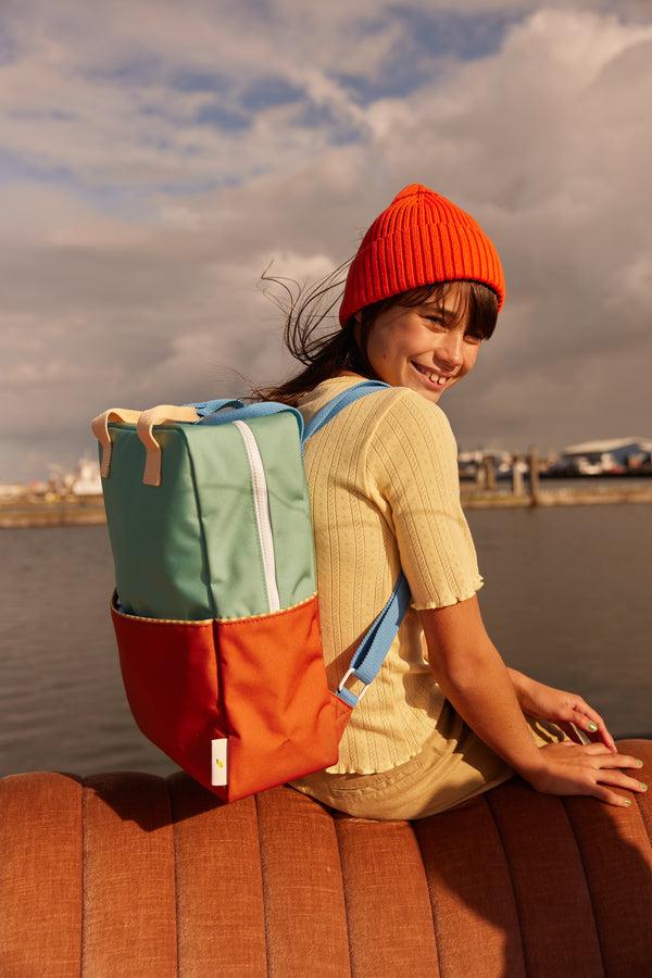 Sticky Lemon Backpack Large | Colourblocking | Aquatic Green + Shipwreck Rust