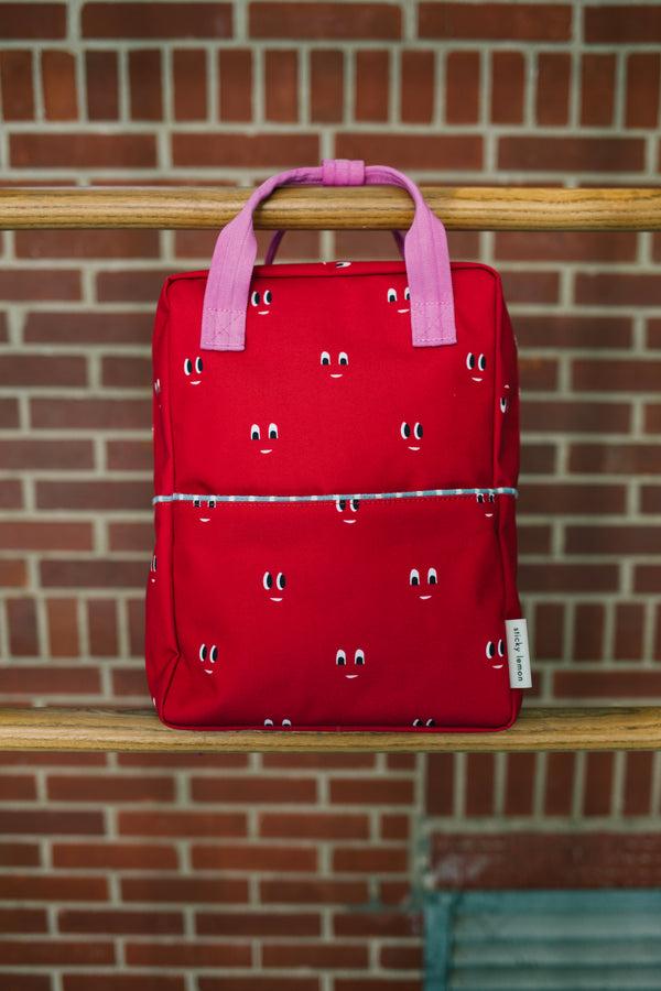 Sticky Lemon Backpack Medium | Better Together | Special Edition | Eyes | Basketball Red
