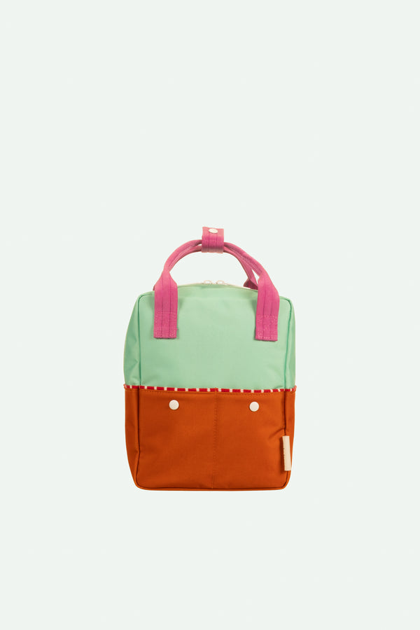 sticky lemon backpack small | better together | colourblocking | towel green
