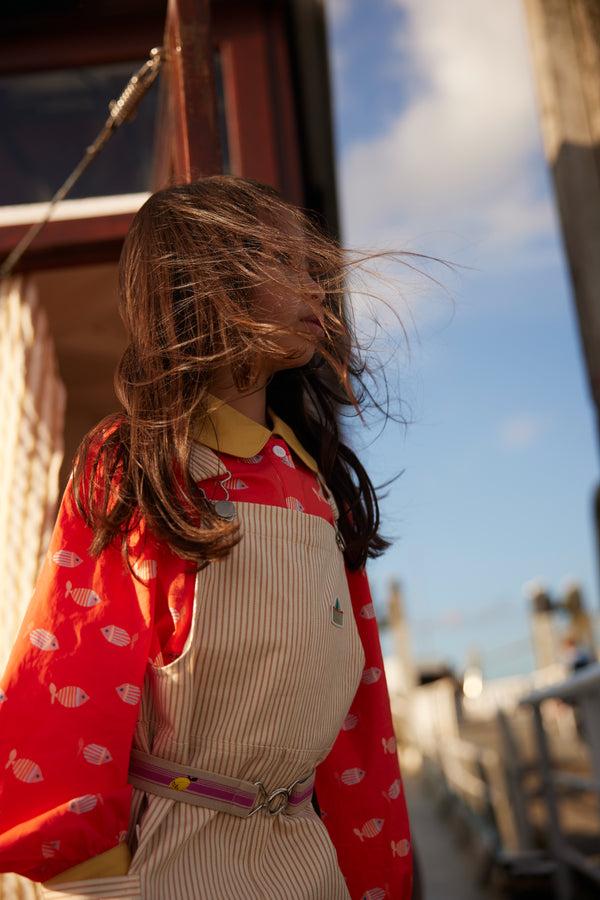 Sticky Lemon Blouse | Fish All Over | Red Hat + Reed Green