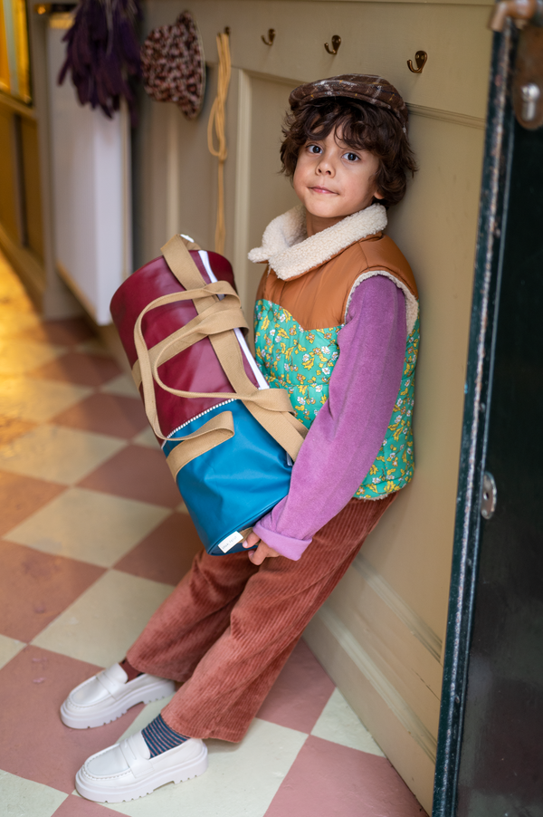 Sticky Lemon Duffle Bag | A Journey Of Tales | Journey Red