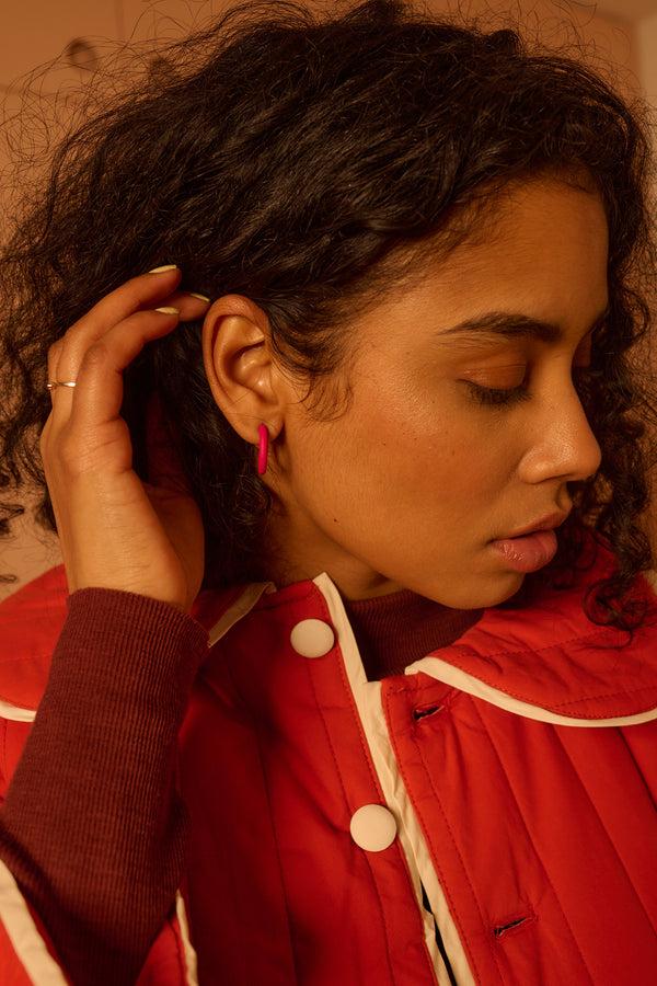 Sticky Lemon Earrings | Raggio Di Sole | Positano Purple