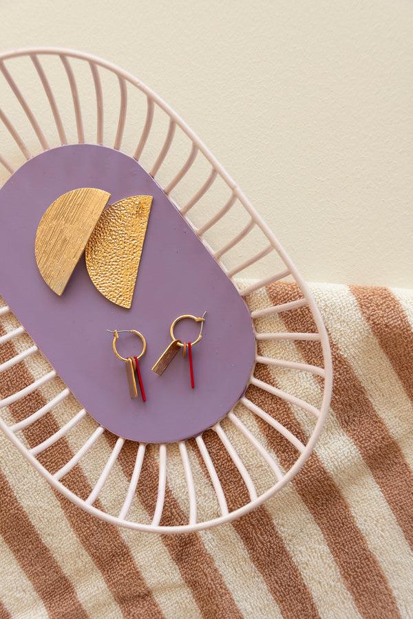 Sticky Lemon Earrings | Shades Of Sunset | Sunset Orange + Poppy Red