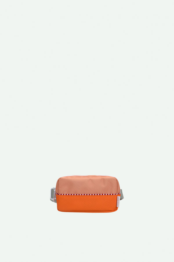 sticky lemon fanny pack | colourblocking | coral pink + lifebuoy orange