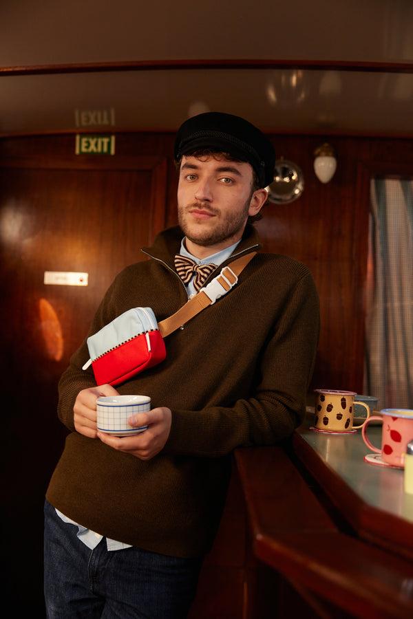 Sticky Lemon Fanny Pack | Colourblocking | Zissou Blue + Red Hat