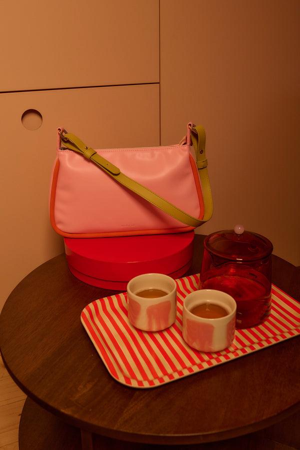 Sticky Lemon Hand Bag | Il Sole | Dolce Pink + Arancia Orange