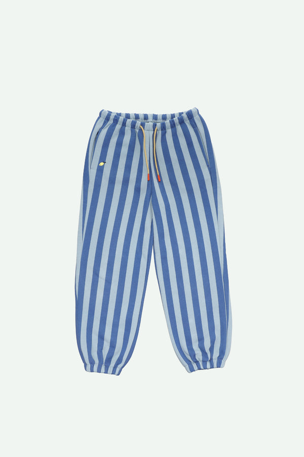 sticky lemon joggers | stripes | zissou blue + blue whale