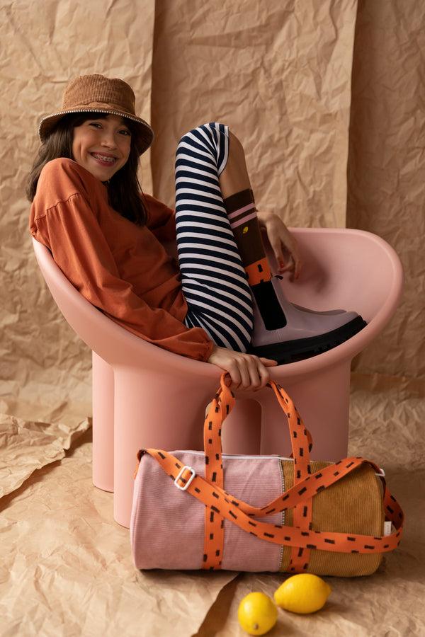 Sticky Lemon Knee High Socks | Sprinkles | Carrot Orange + Syrup Brown