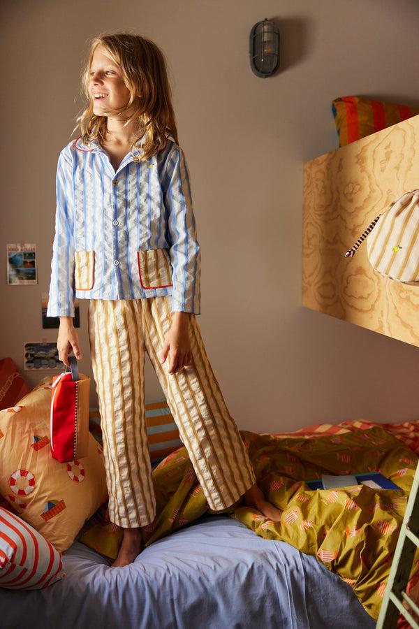 Sticky Lemon Pencil Case | Colourblocking | Red Hat + Jane Beige