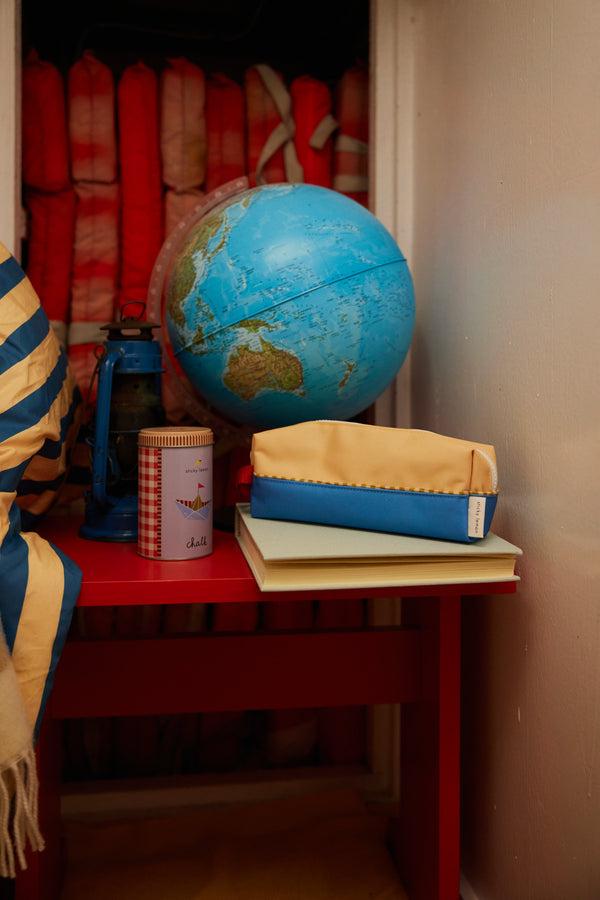 Sticky Lemon Pencil Case | Colourblocking | Sandy Yellow + Radar Blue