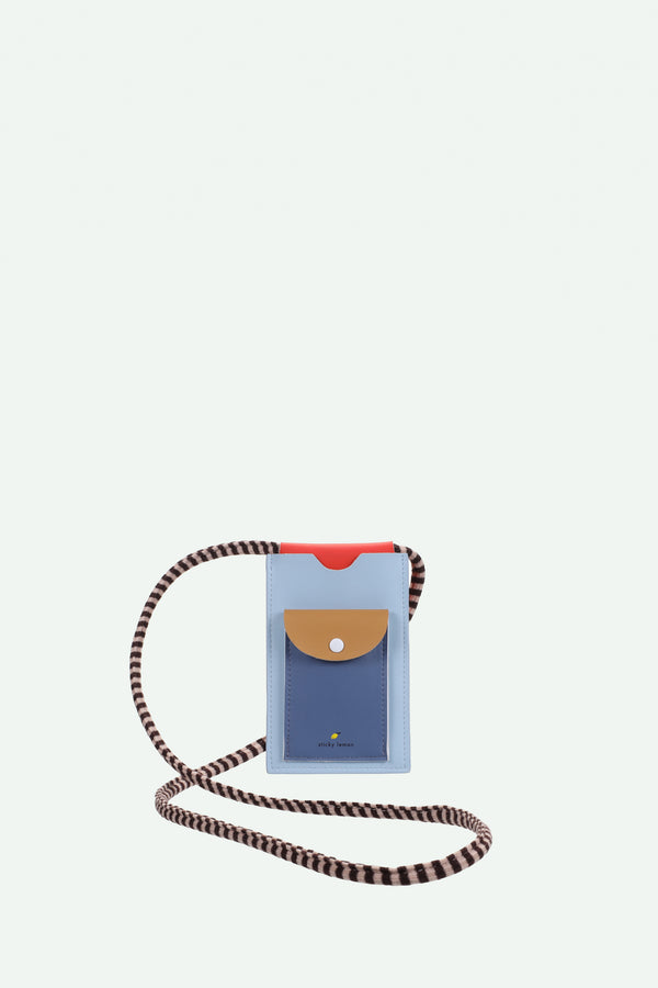 sticky lemon phone pouch | colourblocking | zissou blue