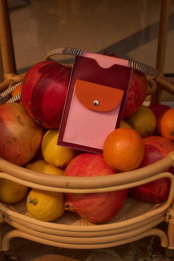Sticky Lemon Phone Pouch | Il Sole | Colore | Cherry Red + Dolce Pink + Arancia Orange