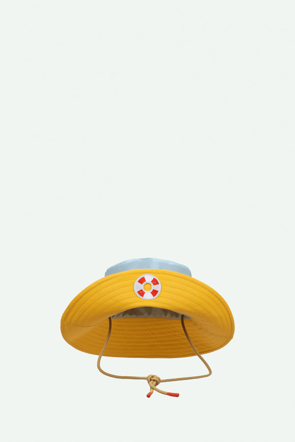 sticky lemon rain hat | lifebuoy | zissou blue + submarine yellow