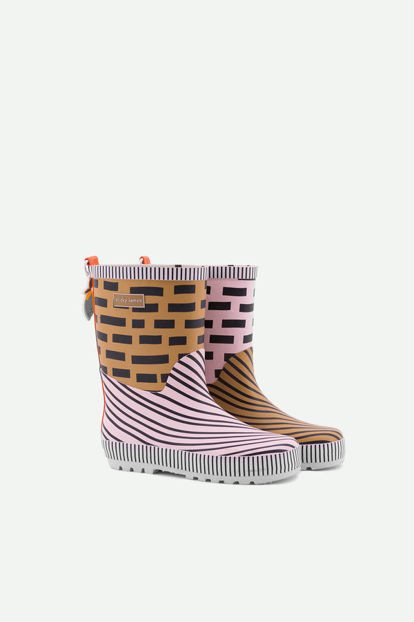 sticky lemon rainboots | special edition | panache gold + mendl's pink + royal orange