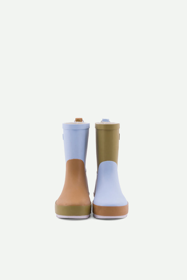 Sticky Lemon Rainboots | Three Tones - Henckle's Blue + Sugar Brown + Madame Olive