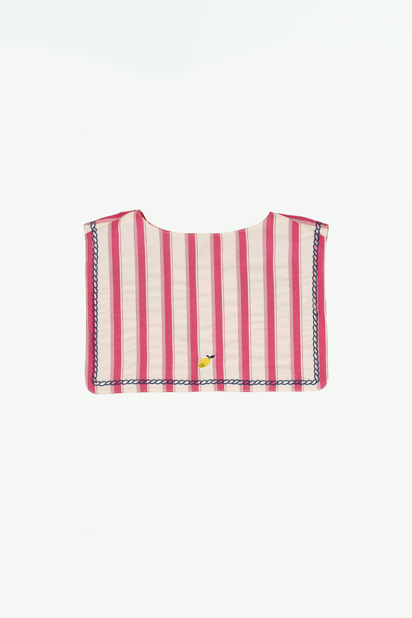 Sticky Lemon Sailor Collar | Pyjama Stripes | Eleanor Pink