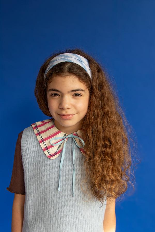 Sticky Lemon Sailor Collar | Pyjama Stripes | Eleanor Pink