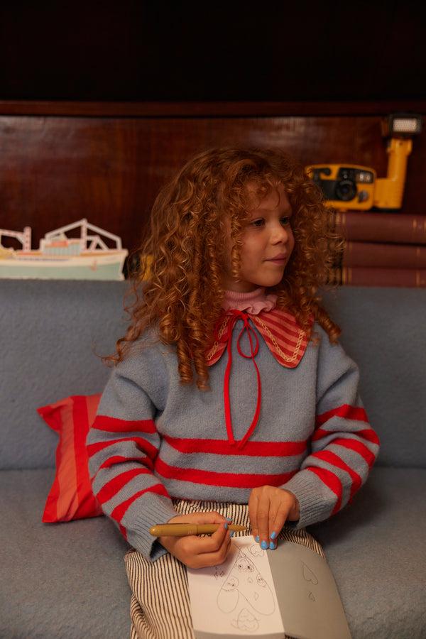 Sticky Lemon Sailor Collar | Stripes | Coral Pink + Shipwreck Rust